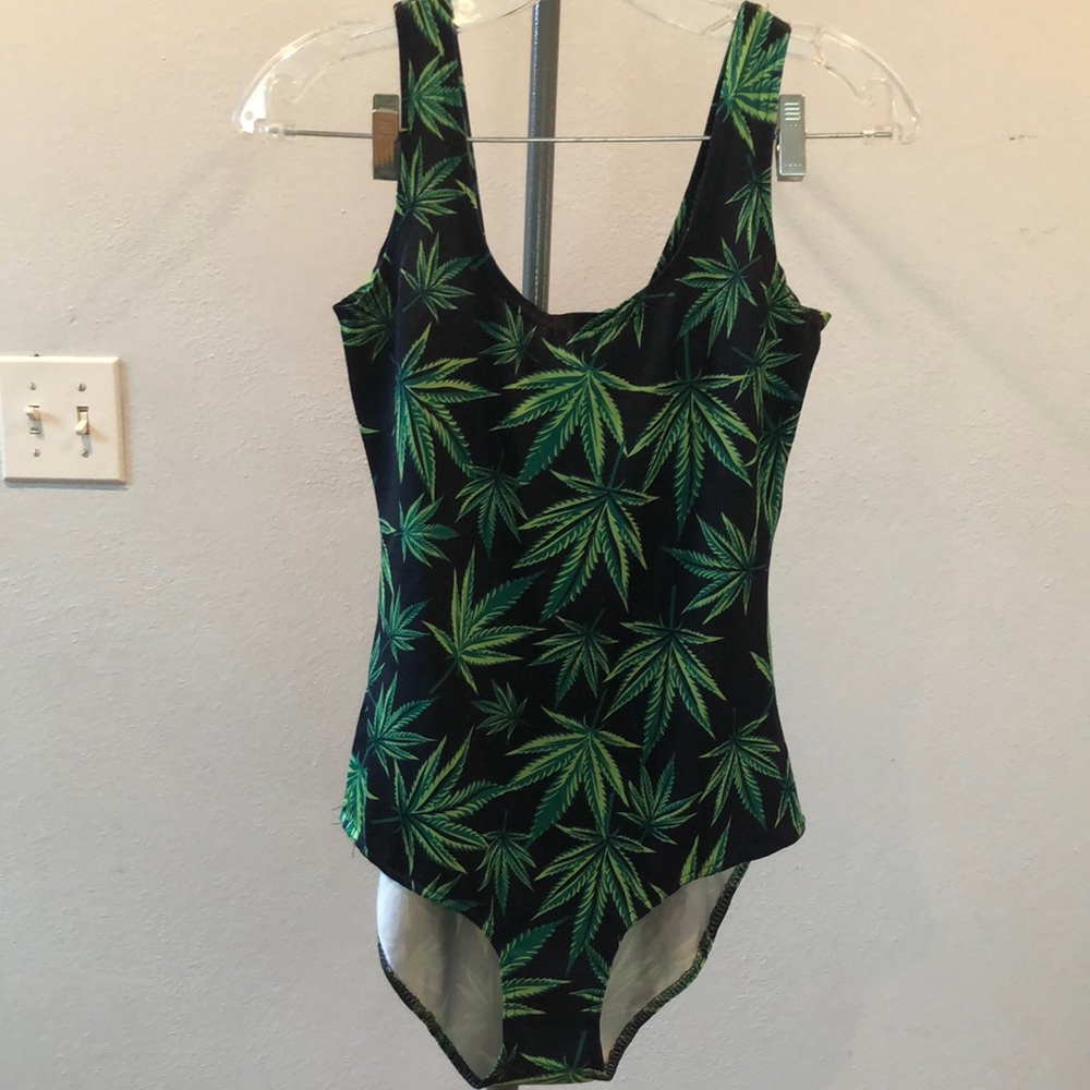Weed leaf onesie